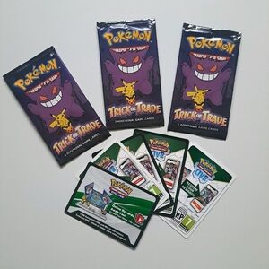 Pokemon trick or trade 3 packs & bonus 5 online codes